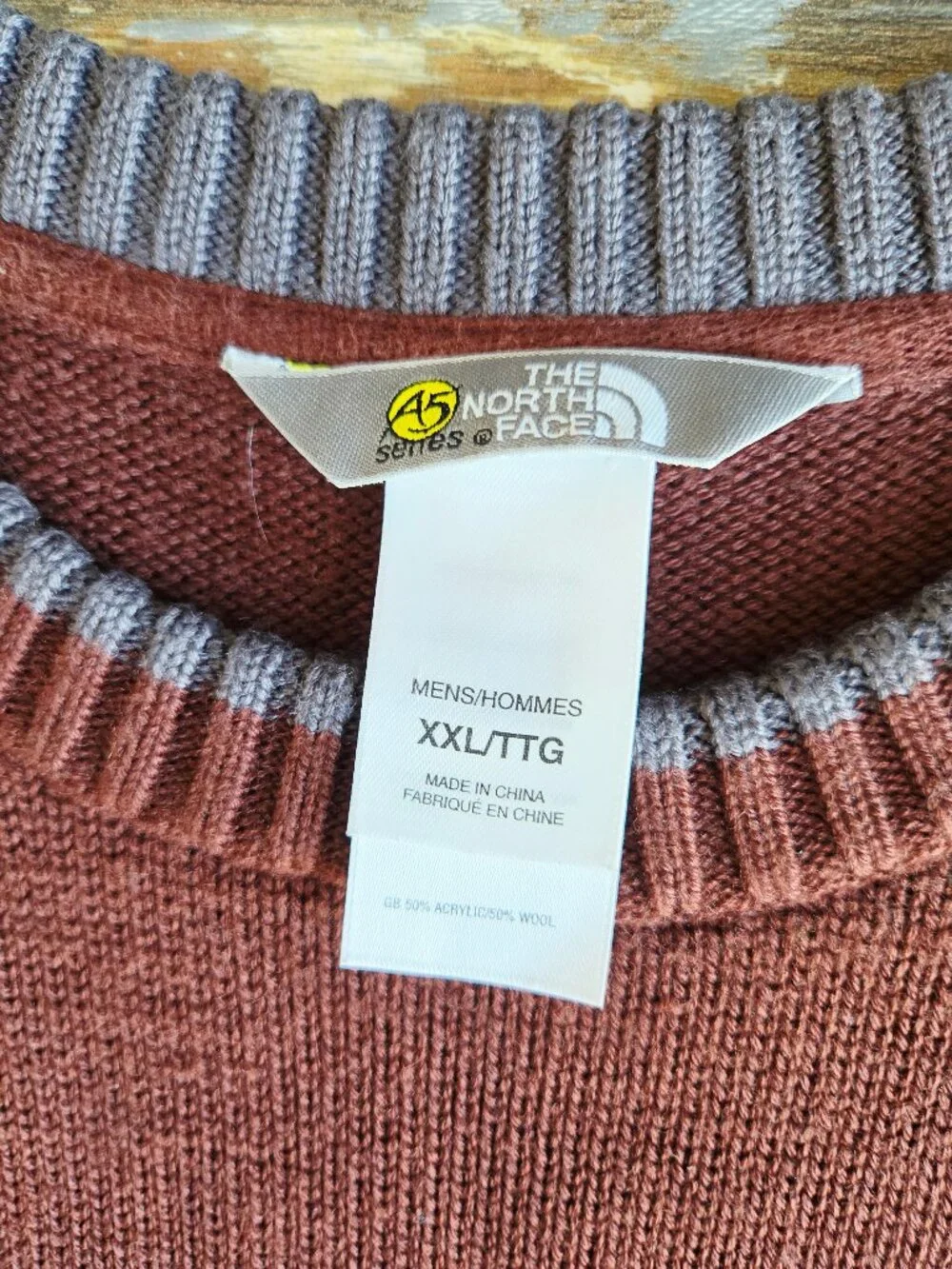 The North Face A5 Series Wool Blend Ribbed-Crew neck Sweater Brown